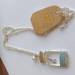 Mason Jar Anchor Beach Necklace